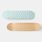 Aqua chevron patroon persoonlijk skateboard (Horizontaal)