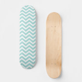 Aqua chevron patroon persoonlijk skateboard (Voorkant)