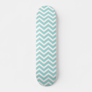 Aqua chevron patroon persoonlijk skateboard