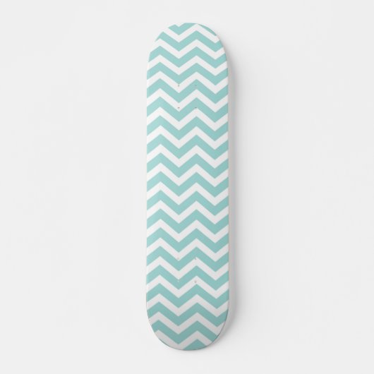 Aqua chevron patroon persoonlijk skateboard (Voorkant)