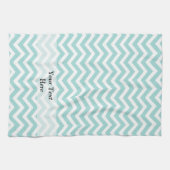 Aqua chevron patroon theedoek (Horizontaal)