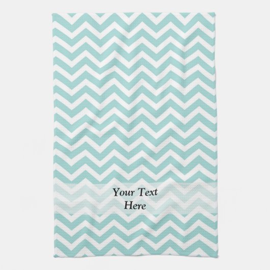 Aqua chevron patroon theedoek (Verticaal)