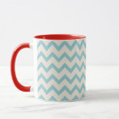 Aqua Chevron Red Apple leraar Mok (Links)