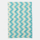 Aqua Chevron Theedoek (Verticaal)