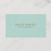 AQUA Chic | Plain Elegant Leather Kijk Visitekaartje (Voorkant)