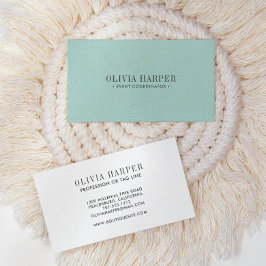 AQUA Chic | Plain Elegant Leather Kijk Visitekaartje