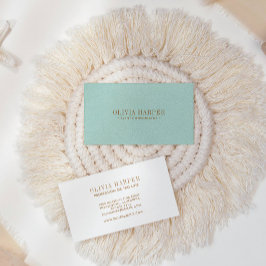 AQUA Chic | Plain Elegant Leather Kijk Visitekaartje