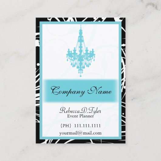 Aqua Chic-Visitekaartjes Visitekaartje (Voorkant)