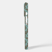 Aqua Chocolate Damask Hoesje-Mate iPhone Case (Achterkant / Links)