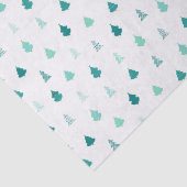 Aqua Christmas Tree Tissue Paper Tissuepapier (Detail)