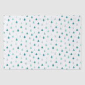 Aqua Christmas Tree Tissue Paper Tissuepapier (Voorkant)