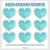 Aqua Chrome Hearts Sticker (Vel)