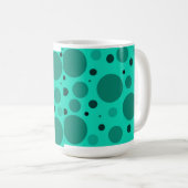 Aqua Circles en Stippen Koffiemok (Voorkant rechts)