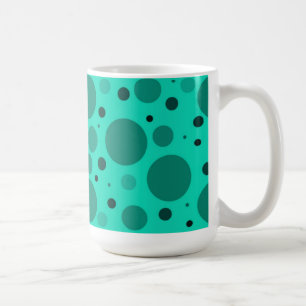 Aqua Circles en Stippen Koffiemok