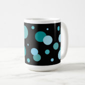 Aqua-cirkels en stippen koffiemok (Voorkant rechts)