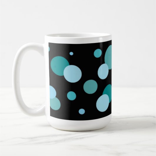Aqua-cirkels en stippen koffiemok (Links)