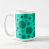 Aqua-cirkels en stippen koffiemok (Links)
