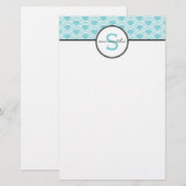 Aqua Clamshell Briefpapier (Voorkant / Achterkant)