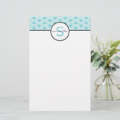 Aqua Clamshell Briefpapier (Staand voorkant)