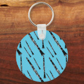 Aqua Clarinet Pattern Sleutelhanger (Voorkant)