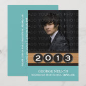 Aqua Classy Keys Afstuderen Kaart (Voorkant / Achterkant)