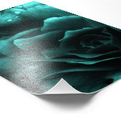 Aqua Close Up of a Double Begonia Foto Afdruk (Hoek)