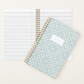 Aqua | Coastal Bamboo Trellis Personalized Notitieboek (Binnen)