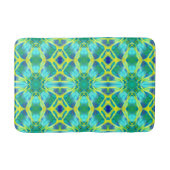 Aqua, Cobalt Blue en Yellow Tie Dye Pattern Badmat (Voorkant)