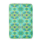 Aqua, Cobalt Blue en Yellow Tie Dye Pattern Badmat (Voorkant Verticaal)
