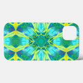 Aqua, Cobalt Blue en Yellow Tie Dye Pattern Case-Mate iPhone Case (Achterkant (horizontaal))
