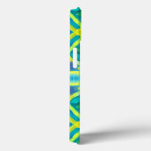 Aqua, Cobalt Blue en Yellow Tie Dye Pattern Case-Mate iPhone Case (Achterkant / Rechts)