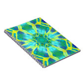 Aqua, Cobalt Blue en Yellow Tie Dye Pattern Notitieboek (Rechterzijde)