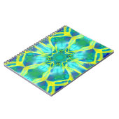 Aqua, Cobalt Blue en Yellow Tie Dye Pattern Notitieboek (Linkerzijde)