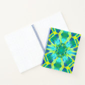 Aqua, Cobalt Blue en Yellow Tie Dye Pattern Notitieboek (Binnen)