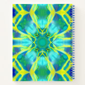 Aqua, Cobalt Blue en Yellow Tie Dye Pattern Notitieboek (Achterkant)
