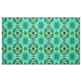 Aqua, Cobalt Blue en Yellow Tie Dye Pattern Stof (Fat Quarter)