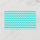 Aqua Color Chevron;  Chalkboard uiterlijk Visitekaartje (Achterkant)