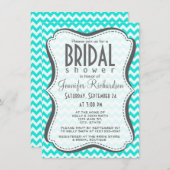 Aqua Color Chevron; zig zag Kaart (Voorkant / Achterkant)