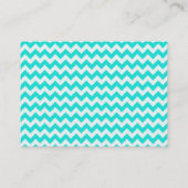 Aqua Color Chevron; zig zag Visitekaartje (Achterkant)