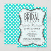 Aqua Color Polka Dots Kaart (Voorkant / Achterkant)