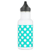 Aqua Color Polka Dots Waterfles (Rechts)