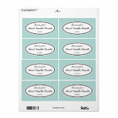 Aqua Color Zakelijke labels (Full Sheet)
