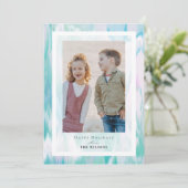 Aqua Colors met kerstfeestdag Kaart (Staand voorkant)