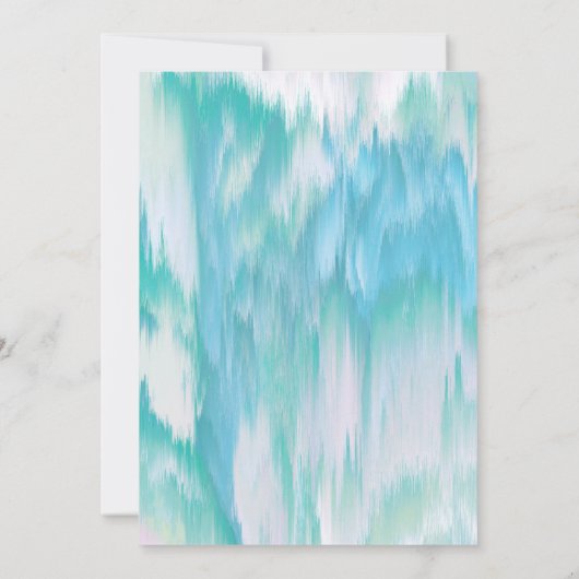 Aqua Colors met kerstfeestdag Kaart (Achterkant)