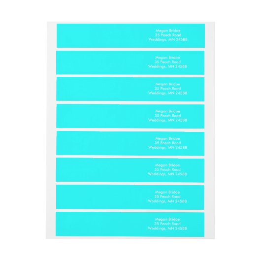 Aqua Colour Design van hoge kwaliteit Omwikkelbaar Adreslabel (Vel)