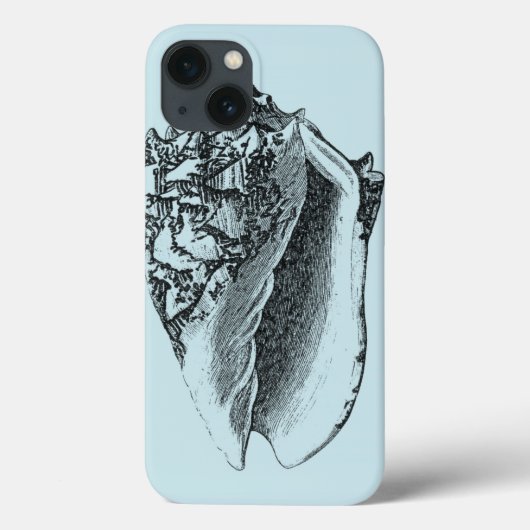 Aqua Conch Shell Case-Mate iPhone Case (Achterkant)