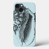 Aqua Conch Shell Case-Mate iPhone Case (Achterkant)