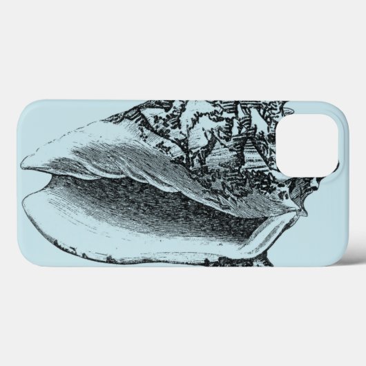Aqua Conch Shell Case-Mate iPhone Case (Achterkant (horizontaal))