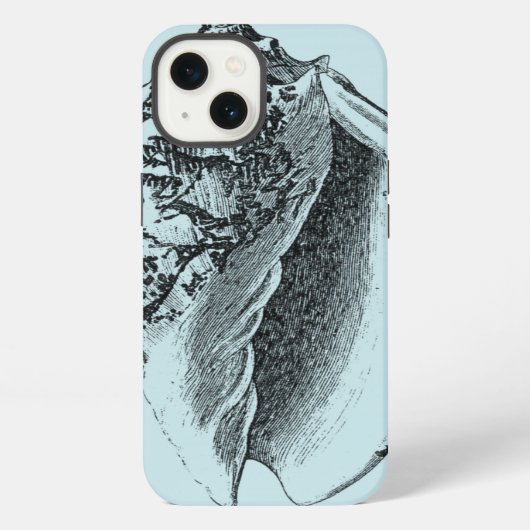 Aqua Conch Shell iPhone Hoesje (Achterkant)