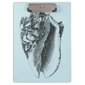 Aqua Conch Shell Klembord (Voorkant)